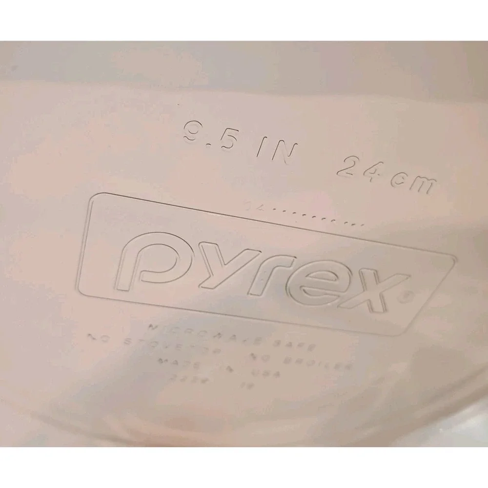 Pyrex Blue Tint Clear Glass Pie Plate Baking Dish 9.5